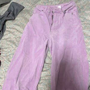 Pink Corduroy Boot Cut Jeans